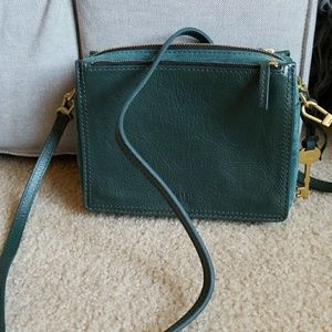 Fossil deep green crossbody bag